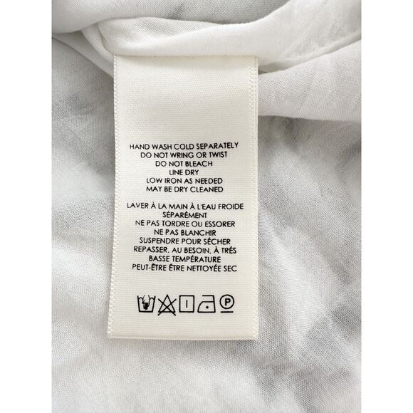 Anthropologie Dress Size 8 Black White Sabrina Puff-Sleeve Floral Applique Mini - Picture 8 of 15